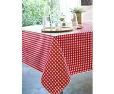 Calitex - Mantel de hule redondo Andrew, 140 cm, color rojo