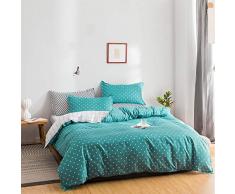 Fansu Juego de Ropa de Cama de 4 Piezas Juego de Fundas de Edredón Incluye 1 Funda Nórdica y 1 Sábana encimera 2 Funda de Almohada (Cama 90-150x200cm,Estrella)