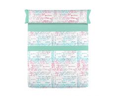 Lois letras juego de sábanas 4 piezas, 50% algodo 50% poliester, gris cama 150x190/200