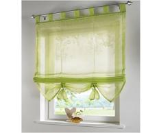 SIMPVALE Condole Estilo Romano L caida Sombra Ventana Cortina para Balcon y de la Cocina, Verde, 80cm*155cm