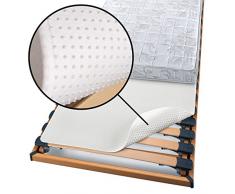 Beautissu Protector somier BEAUTECT embellecedor Cubre somier colchón con Nudos Tex ecológico Siegel Lavable Blanco 80x200 cm