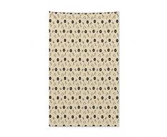 ABAKUHAUS Música Tapiz de Pared y Cubrecama Suave, Retro Records Auriculares, Lavable Colores Firmes, 140 x 230 cm, Crema Negro