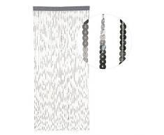 Hab & Gut -DV0131A- Cortina para Puertas con Lentejuelas Color Plata, 90 cm x 200 cm