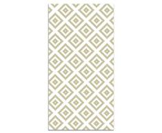 Panorama Alfombra Vinílica Cuadros Amarillo 40x80cm - Alfombra Cocina Vinilo - Alfombra Salón Antideslizante, Antihongos e Ignífuga - Alfombras Grandes - Alfombras PVC