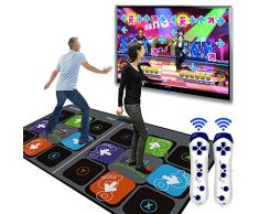 SKLLA Alfombra de Baile, Danza cámara Soporte Doble Mat Pad para Ordenador TV USB Paso Juego Alfombra Dual Usuario Alta Definición 11mm Baile Mat Yoga máquina con Dos manijas