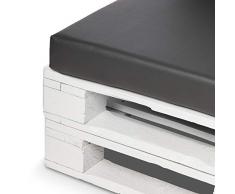 SUENOSZZZ-ESPECIALISTAS DEL DESCANSO Colchonetas para Sofas de Palet (2 x Unidades) Cojin Relleno con Espuma. Color Ceniza| Cojines para Chill out, Interior y Exterior, Jardin | No Incluye Palet