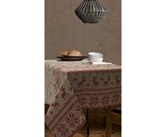 Mantel Antimanchas Navidad Dolomites 50%algodón 50%poliéster con protección de resina y Teflón de Dupont®