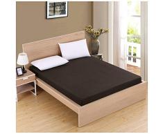 GELing Sábana Bajera Ajustable Elástica Antiarrugas para Cama Suave Y Cómoda,Negro,80X200+25cm