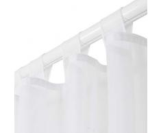 SIMPVALE 2 Paneles Cortinas Solida Gasa Visillo para Dormitorio Sala Balcón, Amplitud 150cm (Longitud 245cm, Azul)