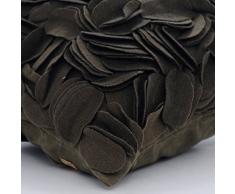 55x55 cm Lanzar Fundas De Almohada, Tierra Verde Cojines Cubren, Flor De Fieltro Apliques De Origami Cubierta De Almohadas, Sintió Cuadrado Fundas De Almohada - Earthy Green Incognito