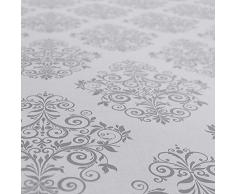 Mantel con diseño barroco, toalla, Hellgrau Grau, 160 x 140cm
