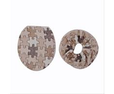 Super Suave, Cálida, Limpia, Almohadilla Para Inodoro, Cubierta De Asiento, Lavable, Juego De Dos Piezas Para Decoración Del Hogar, Funda De Asiento, Accesorios Para Tapa De Inodoro, Caqui Oscuro