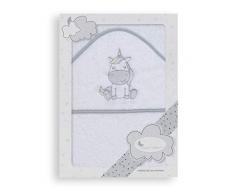 Capa de Baño Unicornio Blanco Gris