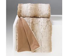 Douceur dIntérieur - 1605142, Manta, 127 X 152 Cm, Siberie, Imitación Piel, Beige