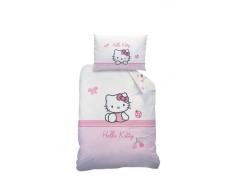 Hello Kitty 041063 Ropa de Cama para Bebé Coccinelle, Linón de Algodón, 100 x 135 + 40 x 60 cm