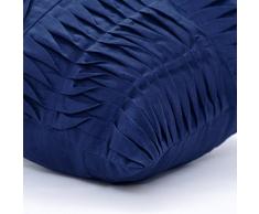 55x55 cm Cojines Cubren, Azul Marino Funda De Almohada Decorativa, Con Textura Alforzas Color Sólido Fundas De Almohada, Sabana de algodon Moderno Fundas De Almohada - Navy Knight
