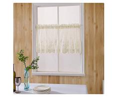 SimidunEUR Cordones Visillo Aquaris – Cocina Pequeño Ventana Cortina,Beige,74 * 90 CM