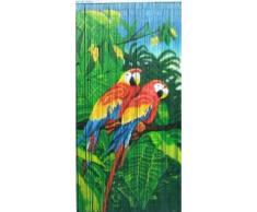 Doble Parrot bambú cortina de cuentas