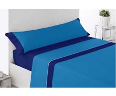 JUEGO SÁBANAS BICOLOR 3 PIEZAS (150_x_200_cm, AZUL/MARINO)