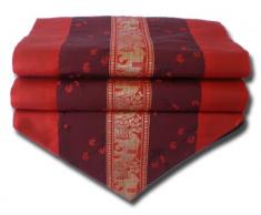 by soljo - rojo mesa de mantel de lino camino de mesa corredor seda tailandesa elefante Elegante 150 cm de largo x 30 cm