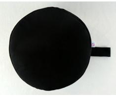 EN LA PARTE SUPERIOR LAS BRITISH MADE.ZAFU PARA MEDITACIÓN, COJÍN, NEGRO, 11' " DIÁMETRO