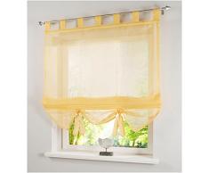 SIMPVALE Condole Estilo Romano L caida Sombra Ventana Cortina para Balcon y de la Cocina, Amarillo, 120cm*155cm