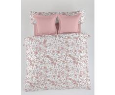 ES-Tela - Juego de Funda nórdica Estampada Erica (4 Piezas) - Color Malva - Cama de 90 cm. Incluye Funda(s) de cojÃn - 50% Algodón / 50% Poliéster - 144 Hilos