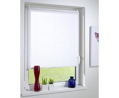 Deco Colour Blanco Profesionales de Estor Plisado, tensores, con Pinza de Soporte/fijación/sin Necesidad de taladrar, de Diferentes Anchos, Blanco, 70 cm x 220 cm (BxH)