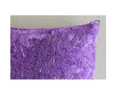Púrpura Fundas De Cojines, Cinta De Textura Funda De Almohada, 40x40 cm Fundas De Almohadas Decorativas, Sedala Seda Cojines Cubren, Contemporáneo Cojines Cubren - Purple Sea