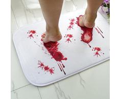 Tutoy Halloween Terror Huellas De Sangre Antideslizante Piso Alfombra Cuarto De Baño Cocina Dormitorio Tapete Alfombra Decoración
