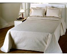 Algodonea Colcha Fina Beige fácil Lavado. Mod. Duda.(Los cuadrantes se Venden áparte) Varias Medidas. 200x270cm(Cama de 105 cm)