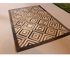 Bunkar hechos a mano Piel de vaca natural alfombra / Rug - Diamond - Tamaño 5'x7' (150cm x 210cm) L Area Rug