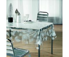 Décor Ligne - 1710329, Mantel Transparente Rectangula , 140 X 240 Cm , Feuille , Cristal Estamapdo , Blanco