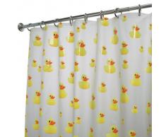 InterDesign Novelty EVA/PEVA Cortinas de baño de PEVA, cortinas impermeables para bañera y ducha, cortina de ducha de 183 x 183 cm, amarillo/naranja
