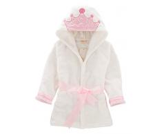 Infantil Niños Niña Albornoz con Capucha Toalla De Pijamas Housecoat Albornoces Bata Ropa Corona 130