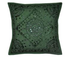 Étnico indio artesanales con cojín boardado y trabajo del espejo de 5, 43 x 43 cm