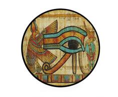 Mnsruu - Alfombra Redonda egipcia para Sala de Estar o Dormitorio, 92 cm de diámetro