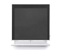 MERCURY TEXTIL Estor Enrollable translúcido Liso (Negro, 135x180cm)