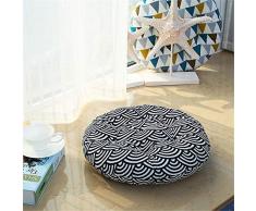 Morbuy Ronda Cojín de Asiento Tatami, Estilo Nórdico ImpresiÓN Suave Cojín de Asiento Almohadas de Piso Silla de Redonda para Oficina Coche Decoración para El Hogar