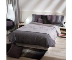 Sancarlos - Funda nordica Estampada diseño Hoja Gris - 3 Piezas - Bajera Ajustable - Varias Tallas Disponibles