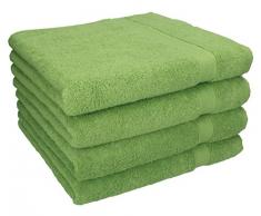 BETZ 4 Toallas de Lavabo Premium tamaño 50x100 cm 100% algodón (Verde Manzana)