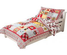 KidKraft 77003 - Ropa de cama infantil, estilo camión de bomberos