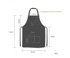 Gespout Chef Delantal CocinaVaquero Delantal Damas Sin Mangas Delantal Cocina Delantal Café Asado Hotel Restaurante Ajustable 1 Pieza Azul 71 * 65 cm