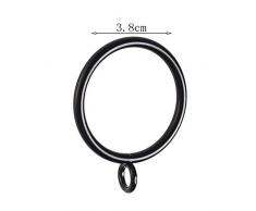 Anjing Paquete de 12 Anillas de Cortina de Gasa de Metal para Colgar en Barra, de latón Envejecido