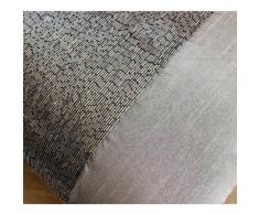 Gunmetal Center - Decorativa Funda de Cojin 40 x 40 cm, Square Gris Plata Seda Cuentas