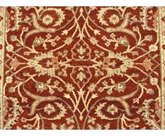 Alfombra de lana hechos a mano Camino de William Morris, óxido, 83 x 191 cm, 60,96 cm 22,86 cm X cm 182,88 7,62 cm (M)