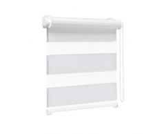 Victoria M. Zevra Estor Doble Enrollable - Estor día y Noche translúcido, 85 x 160 cm, Blanco