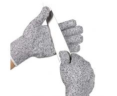 ThreeH Guantes resistentes a cortes Guantes de cocina de seguridad de nivel 5 para corte de carne, tallado de madera, despiece, tallado GL02 S