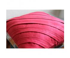 Contemporary Red - Decorativa Funda de Cojin 60 x 60 cm, Square Red Suede Alforzas