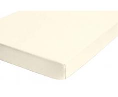 Biberna 77866/555/340 - Sábana bajera ajustable elástica, jersey 97% algodón y 3% elastano, ultrasuave e extensible, para una cama individual de 90 x 190 cm, hasta 100 x 220 cm, ideal para las camas de agua, color nature